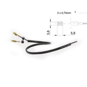 KABEL 500MM MED KABELSKOR