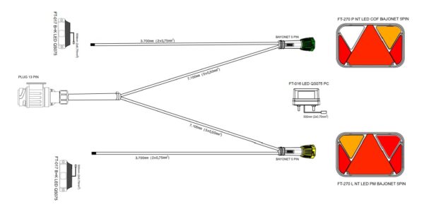 BELYSNINGSSATS LED PRO4 13p 7,1m Waterproof